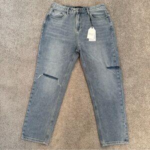 NWT English Factory Cut Out Mom Jeans Size 30